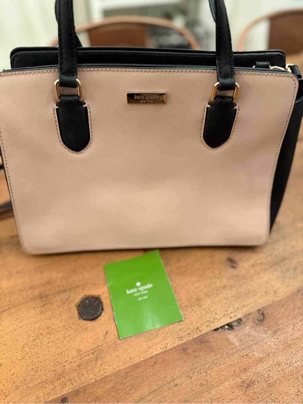 kate spade Two-Tone Cream and Black Satchel